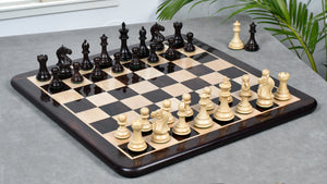 Fierce Knight (The Queen's Gambit) Staunton Wooden Chess Pieces in Indian Rosewood & Box Wood - 3.5" King