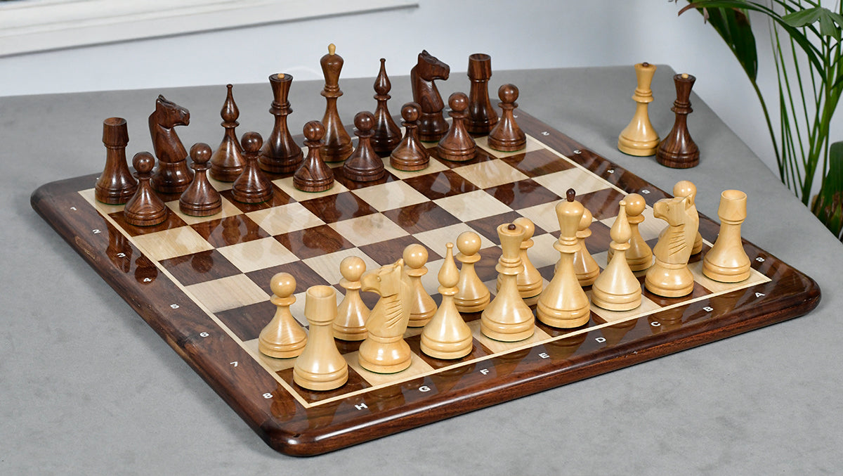 1961 Soviet Championship Baku Chess Pieces in Sheesham / Box wood - 4" King