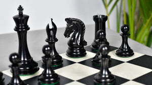 The 4.4 Inch Luxury Imperial Collector Series Artisan Chess Pieces Triple Weighted in Ebony and Boxwood - 1850 GMS