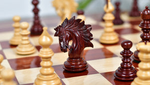 St. Petersburg Luxury Artisan Series Chess Pieces in Bud Rosewood / Boxwood - 4.3" King