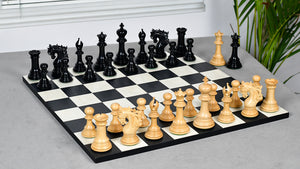 Viking Series Triple Weighted Staunton Luxury Chess Pieces – Handcrafted Ebony & Boxwood, 4.4” King