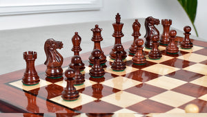 Classic 101 Staunton Series Club Size Weighted Chess Pieces in Bud Rosewood & BoxWood - 3.0" King