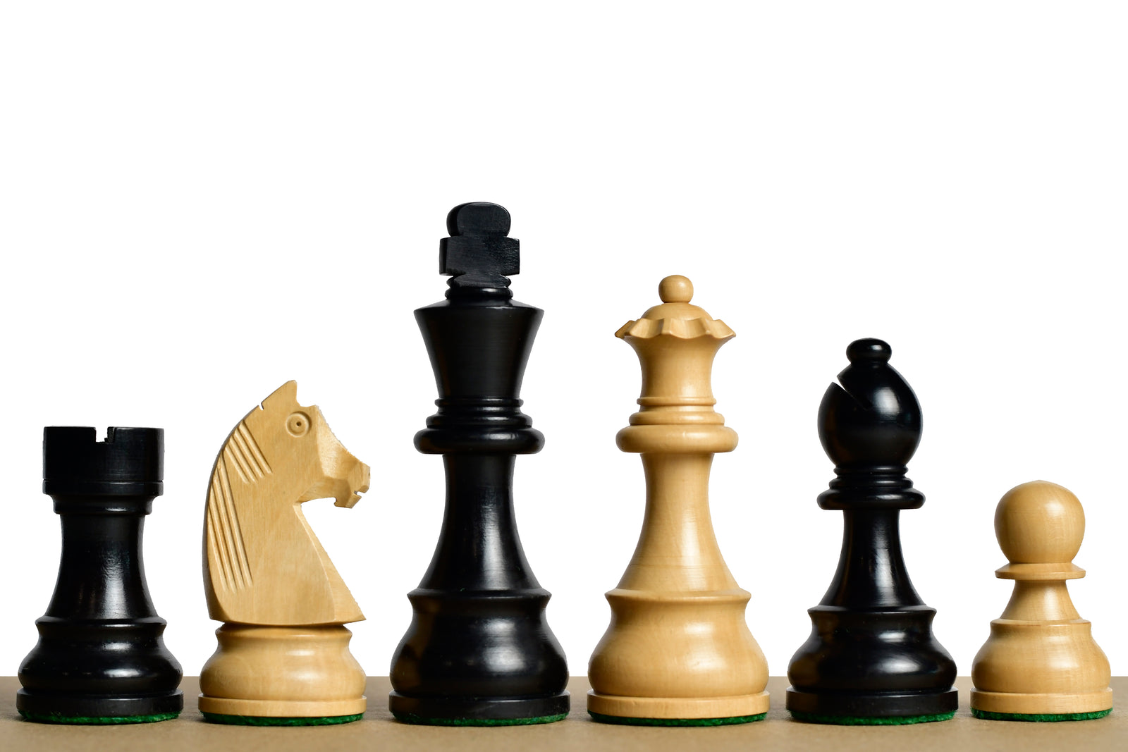 The FIDE Approved Tournament Wooden Chess Pieces in Ebonized Boxwood & Boxwood 3.75" Inch King - 1050 Gms Weight