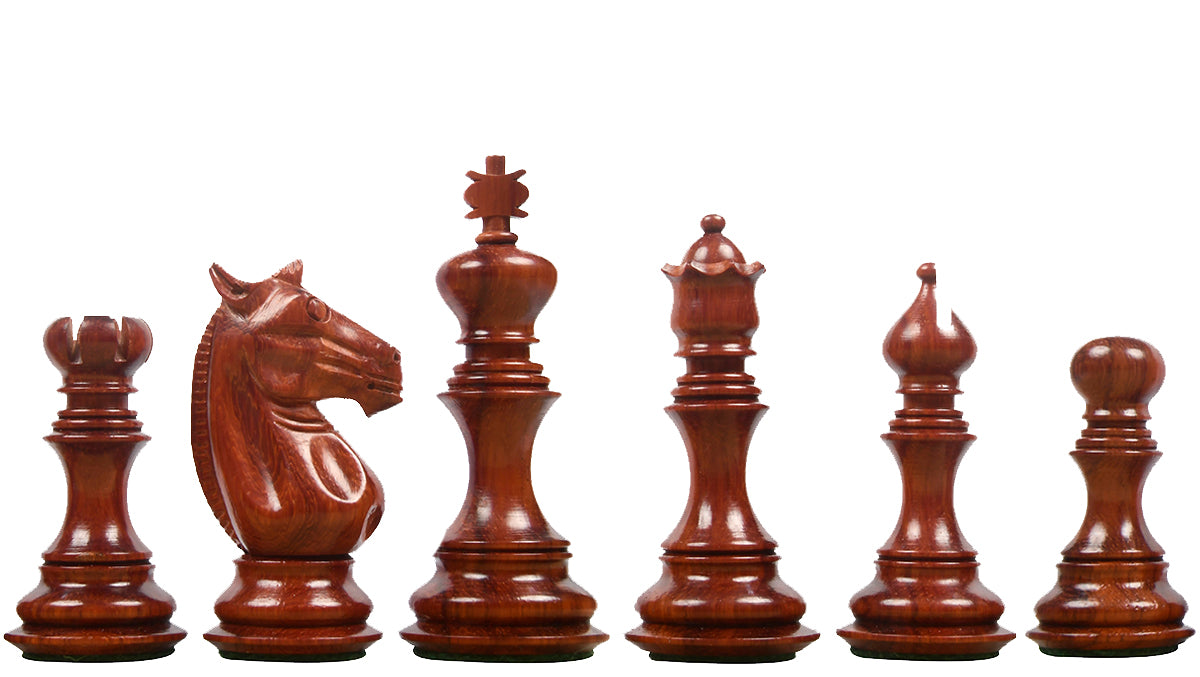 Meghdoot Staunton Series Wooden Chess Pieces in Bud Rosewood & Boxwood - 3.2" King