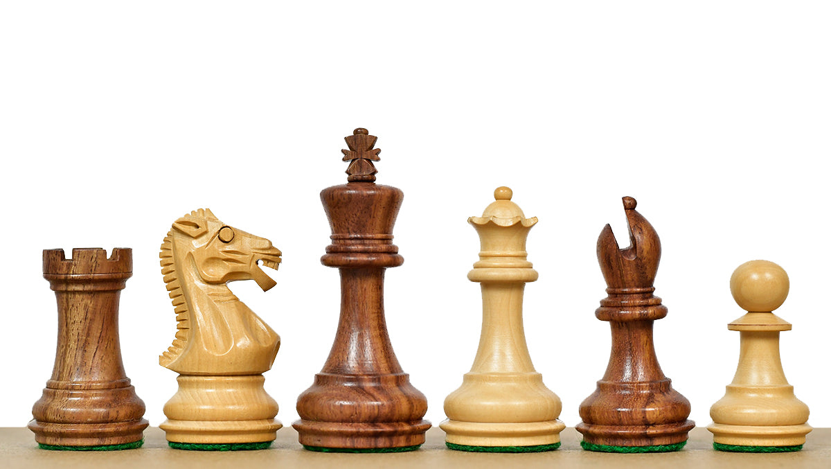 3.0'' Laughing Knight Staunton Chess Set- Chess Pieces Only - Weighted Sheesham Wood