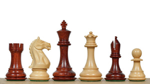 Fierce Knight (The Queen's Gambit) Staunton Series Chess Pieces in Bud Rosewood & Box Wood - 4.0" King