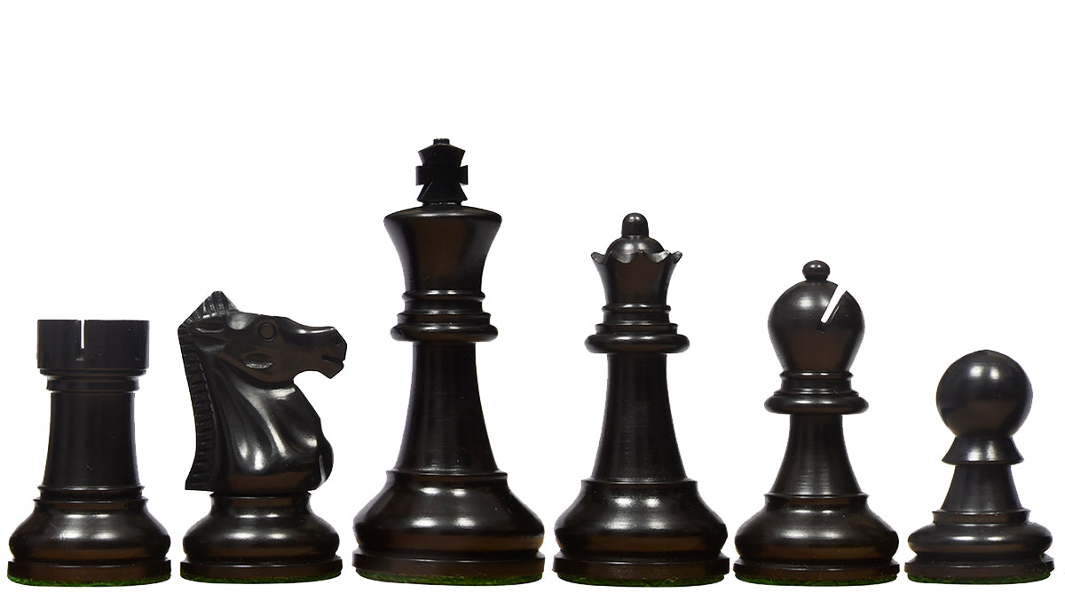 The Ultimate Series Staunton Chess Pieces Only in Ebonized / Boxwood - 3.75" King
