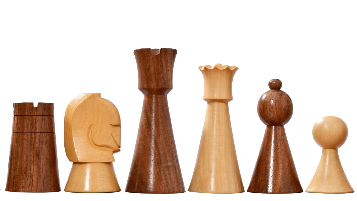 The Australian War Memorial Reproduced Chess Pieces by ACF in Sheesham & Natural Boxwood / King Base Stamping - 3.5" King -Shop Now