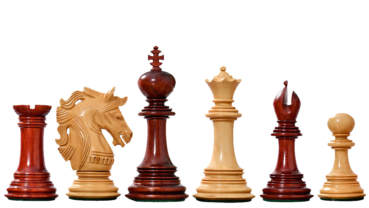 The Crown Heritage Series – A Regal Collection of Luxury Chess Pieces in Bud Rosewood & Natural Boxwood 4.3” King
