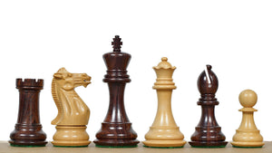 The Honour of Staunton (HOS) Series Weighted Chess Pieces in Rosewood & Natural Boxwood - 4.0" King
