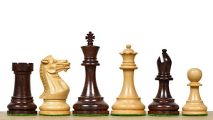 4.0'' Prestige Staunton Series Weighted Chess Pieces in Anjan Wood & Box Wood - 1560 Grams