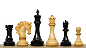 The Pegasus Series Artisan Staunton Chess Pieces version 2.0 in Ebony / Boxwood - 4.6" King