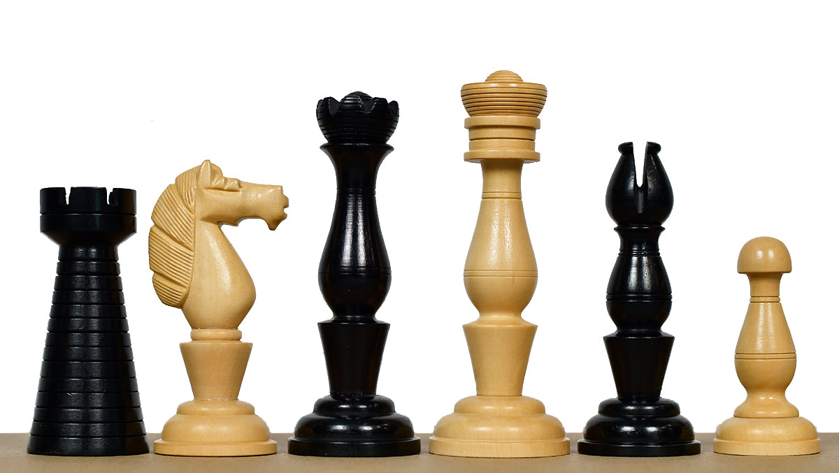 The Grand Divan Chess Pieces from the Famous Simpson's-in-the-Strand in Ebony & Boxwood - 4.2" King