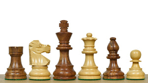 French Lardy Exclusive Wooden Chess Pieces – Handcrafted in Sheesham & Boxwood | 3" King with Extra Queens