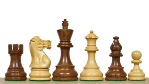 Smokey Staunton Series Chess Pieces in Sheesham & Boxwood - 3.8" King