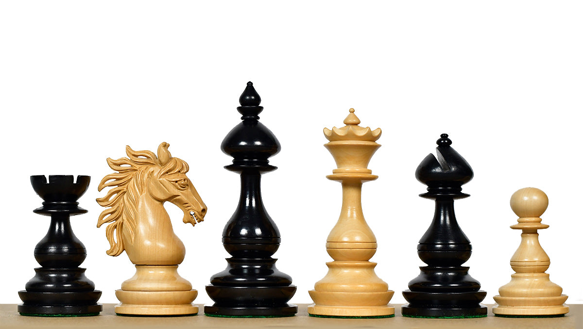 Wild Stallion Luxury Chess Pieces in Ebony & Boxwood - 4.4" King
