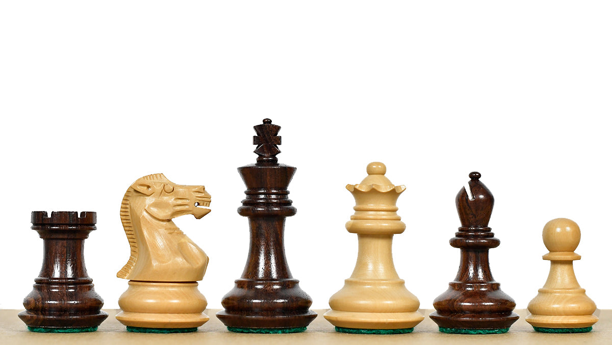 Collector Series Wooden Staunton Chess Pieces in Sheesham & Boxwood - 2.6" King - Best Seller