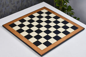 21" Tournament Wooden Chess Board in Ebony & Maple Look with Epoxy Matte Finish – 55mm Squares