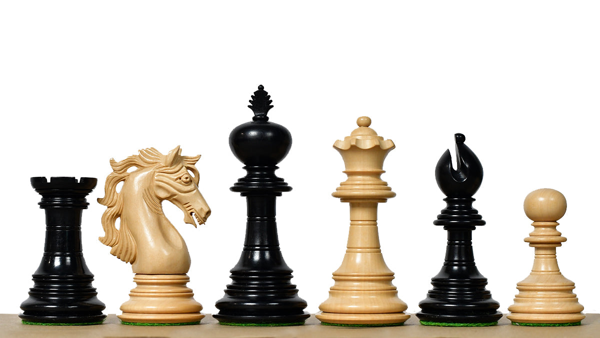 American Adios Series Luxury Chess Pieces in Ebony / Boxwood - 4.4" King