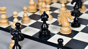 Wild Stallion Luxury Chess Pieces in Ebony & Boxwood - 4.4" King