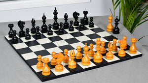 Antique Dublin Calvert Chess Pieces in Ebonized & Antiqued Boxwood 4.1" King - 850 Grams