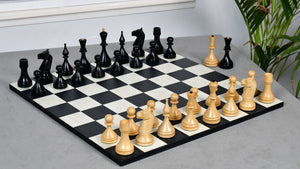 1961 Soviet Championship Baku Chess Pieces in Ebonized / Box wood - 4.05 King