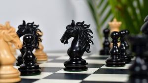 Wild Stallion Luxury Chess Pieces in Ebony & Boxwood - 4.4" King