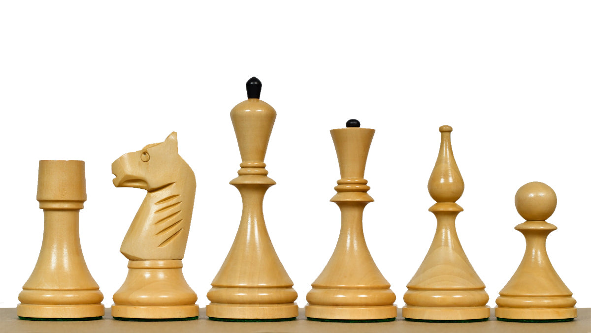 1961 Soviet Championship Baku Chess Pieces in Ebonized / Box wood - 4.05 King