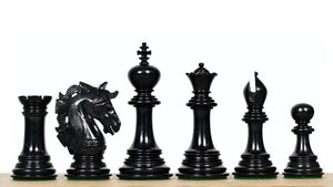 Crown Heritage Series Luxury Chess Pieces in Ebony Wood & Natural Boxwood 4.3” King