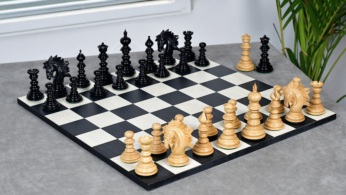 St. Petersburg Artisan Series Luxury Chess Pieces in Ebony / Boxwood - 4.3" King | Weight - 1934 Grams