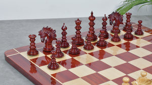 St. Petersburg Luxury Artisan Series Chess Pieces in Bud Rosewood / Boxwood - 4.3" King