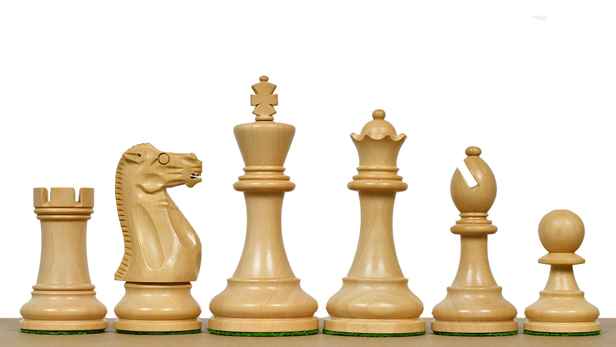 The Grandmaster Staunton Series Chess Pieces In Sheesham & Natural Boxwood - 3.75" King