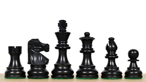 French Lardy Exclusive Wooden Chess Pieces – Handcrafted Ebonized & Boxwood | 3" King with Extra Queen