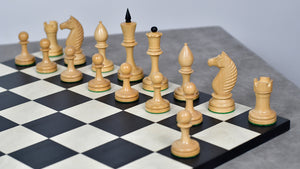 The Repro of Averbakh 1949 Moscow Chess Championship Chess Pieces in Ebonized & Boxwood 4.20 inch King - 1130 Grams Weight