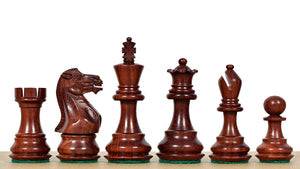 Classic 101 Staunton Series Club Size Weighted Chess Pieces in Bud Rosewood & BoxWood - 3.0" King