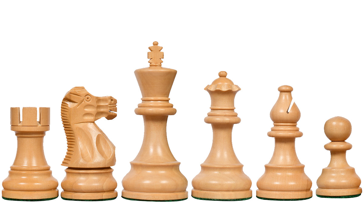 The Smokey Staunton Series Chess Pieces in Sheesham & Boxwood - 3.8" King