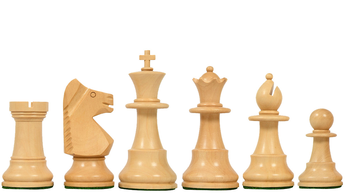 Reproduced Argentina Olympic (Ajedrez Olímpico 'Campo') Chess Pieces in Ebony & Boxwood - 3.75" King