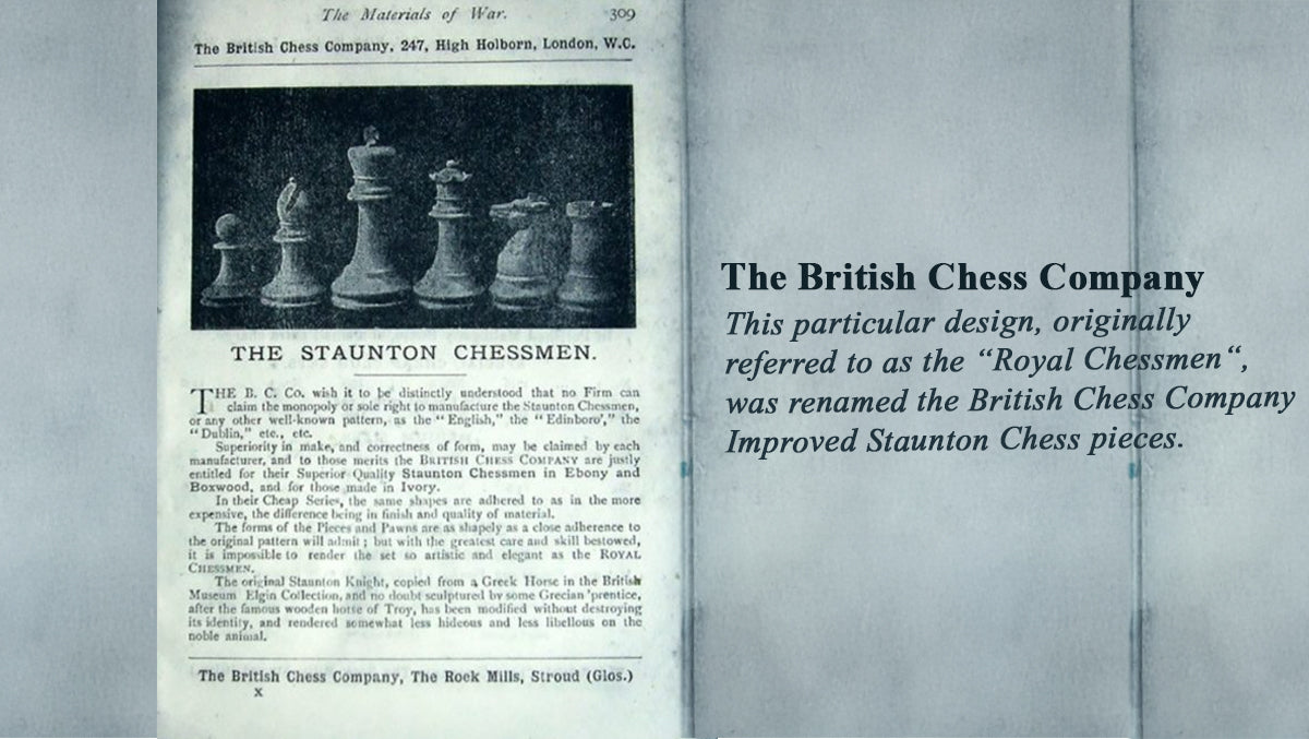 British Chess Company (BCC) Popular Staunton Double Collared Chess Pieces in Ebony & Boxwood - 4.2" King