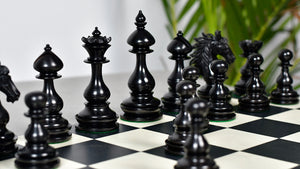 Wild Stallion Luxury Chess Pieces in Ebony & Boxwood - 4.4" King