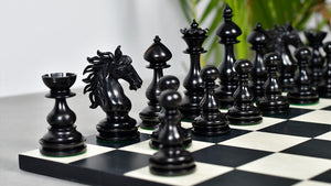 Wild Stallion Luxury Chess Pieces in Ebony & Boxwood - 4.4" King