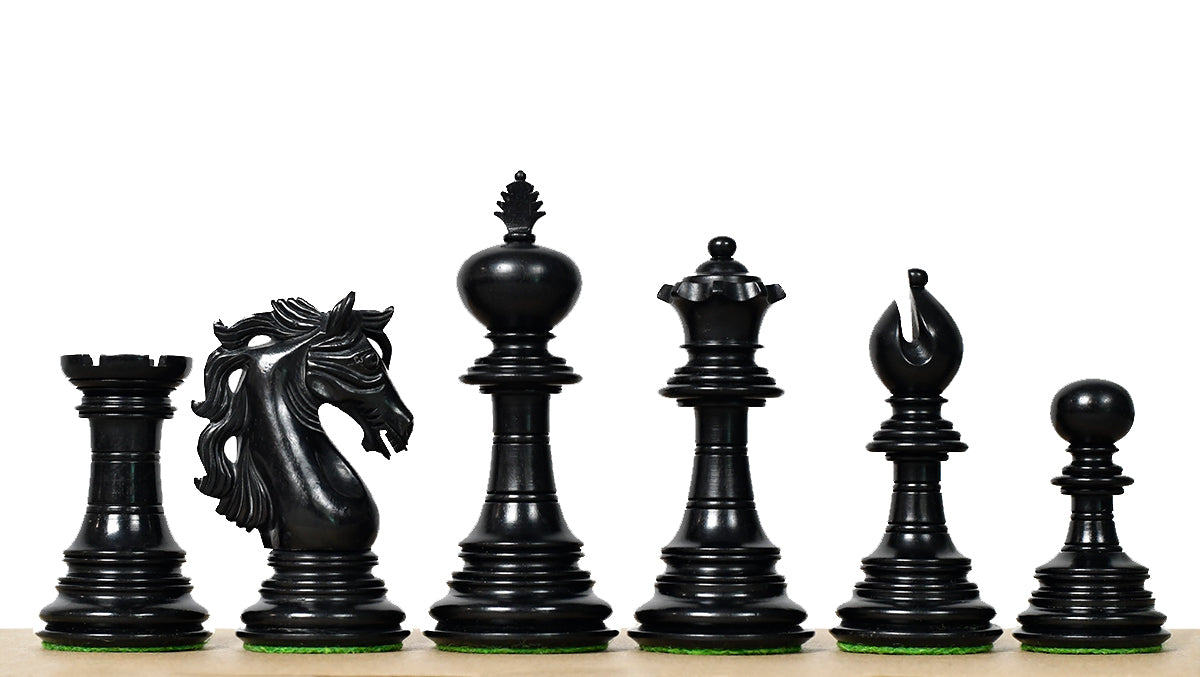 American Adios Series Luxury Chess Pieces in Ebony / Boxwood - 4.4" King