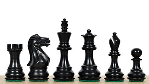 Classic 101 Staunton Series Club Sized Wooden Chess Pieces In Ebony Wood & Box Wood - 3.0" King