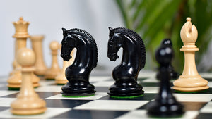 The Red Rum Luxury Staunton Series Chess Pieces in Ebony / Boxwood - 4.4" King