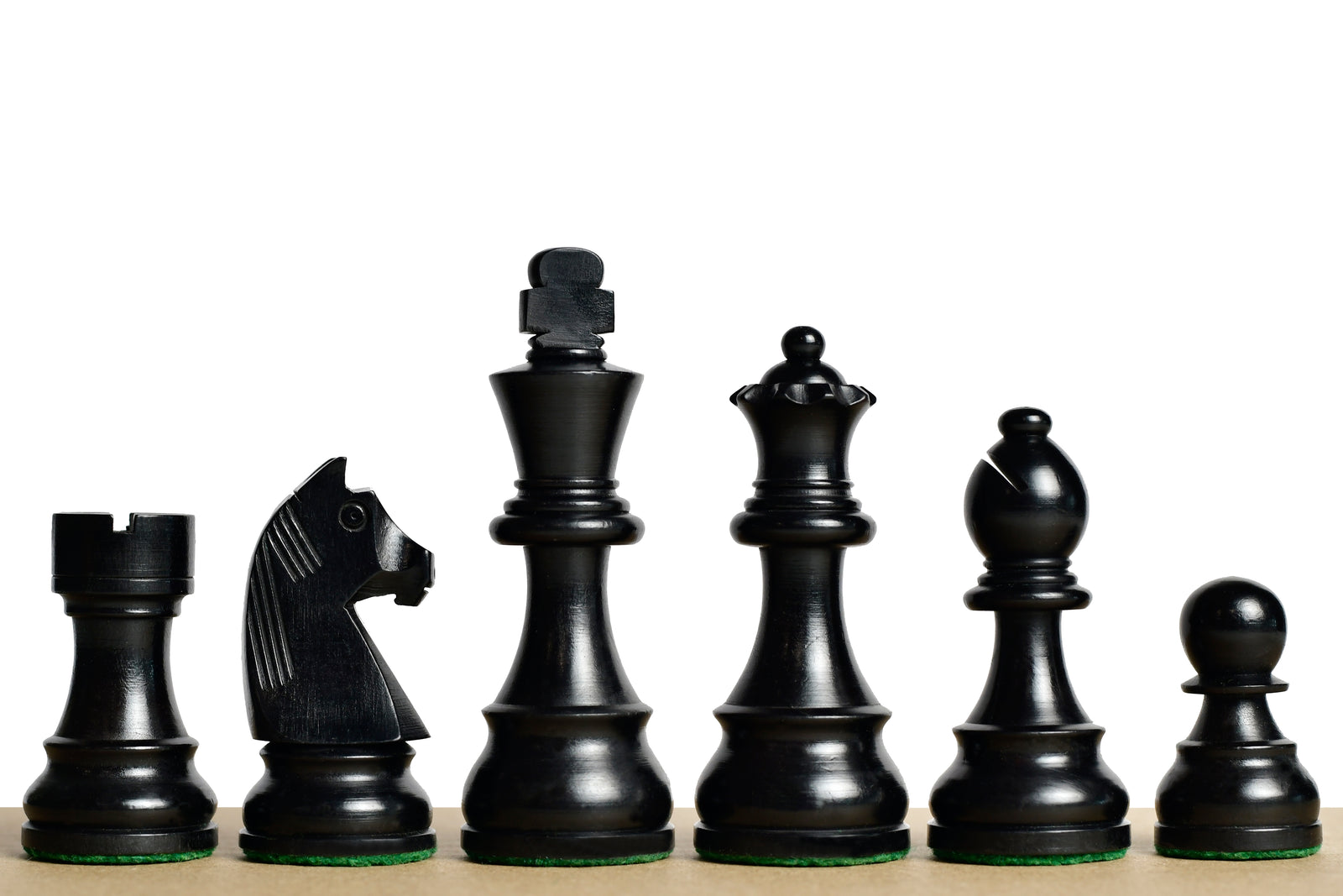 The FIDE Approved Tournament Wooden Chess Pieces in Ebonized Boxwood & Boxwood 3.75" Inch King - 1050 Gms Weight