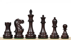 4.0" Desert Gold Staunton Series Wooden Chess Pieces in Rosewood & Box Wood - 1300 Grams