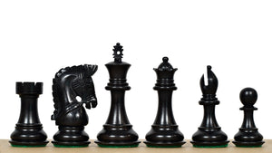 3.58" Bridle Series Wooden Chess Pieces in Ebony & Box Wood - 1200 Grams