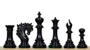 Viking Series Triple Weighted Staunton Luxury Chess Pieces – Handcrafted Ebony & Boxwood, 4.4” King