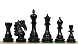 The Shera Series Staunton Triple Weighted Chess Pieces V2.0 in Ebony / Box Wood - 4.5" King
