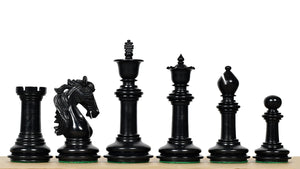 The French Warrior Luxury Wooden Chess Pieces in Ebony & Boxwood - 4.4" King