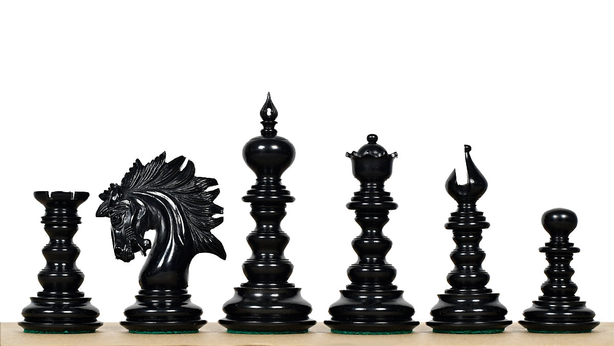 St. Petersburg Artisan Series Luxury Chess Pieces in Ebony / Boxwood - 4.3" King | Weight - 1934 Grams